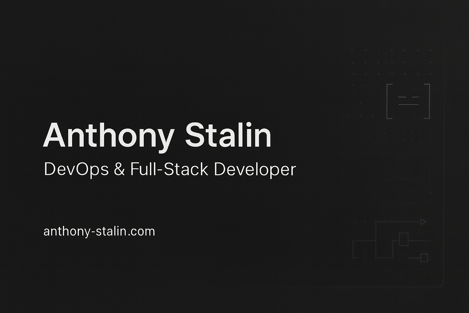Anthony Stalin - Full Stack Developer & DevOps